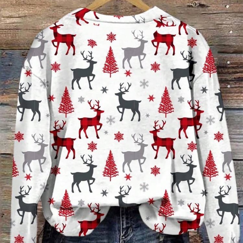 NWOT SHEIN reindeer Christmas sweatshirt - Picture 6 of 6